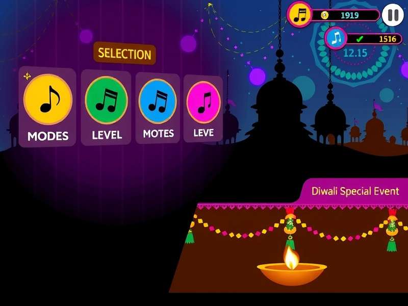 Sitar Fury Striker Diwali special event gameplay with festive lights